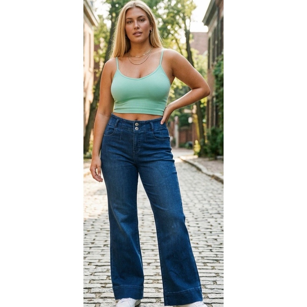 NEW Anthropologie Maeve  High Rise  CORSETED JEANS SIZE 26